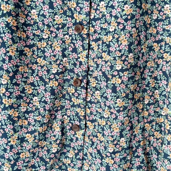 LC Lauren Conrad Button Front Midi Floral Skirt - Picture 2 of 6